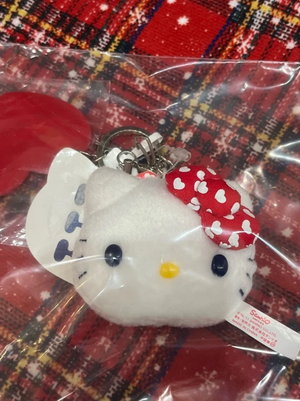 鱼尾专拍爱心波点大头kitty挂件