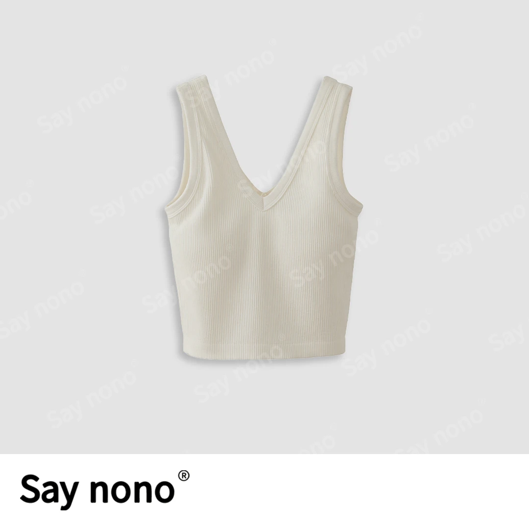 懒猫nono│Saynono 无缝一体机织＿V领吊带背心T/XXTG02S260