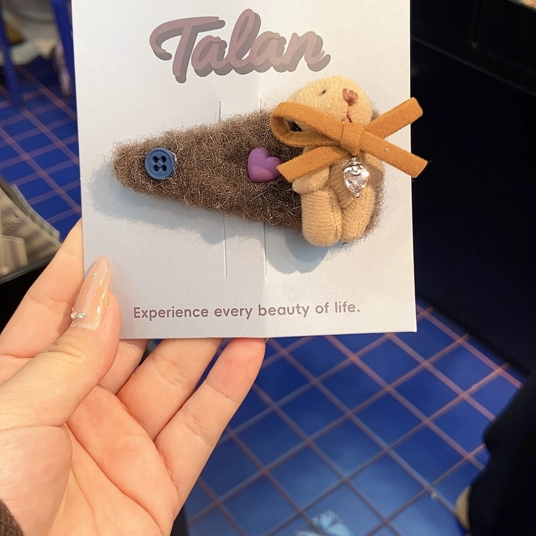 布艺铁合金小熊掰掰夹