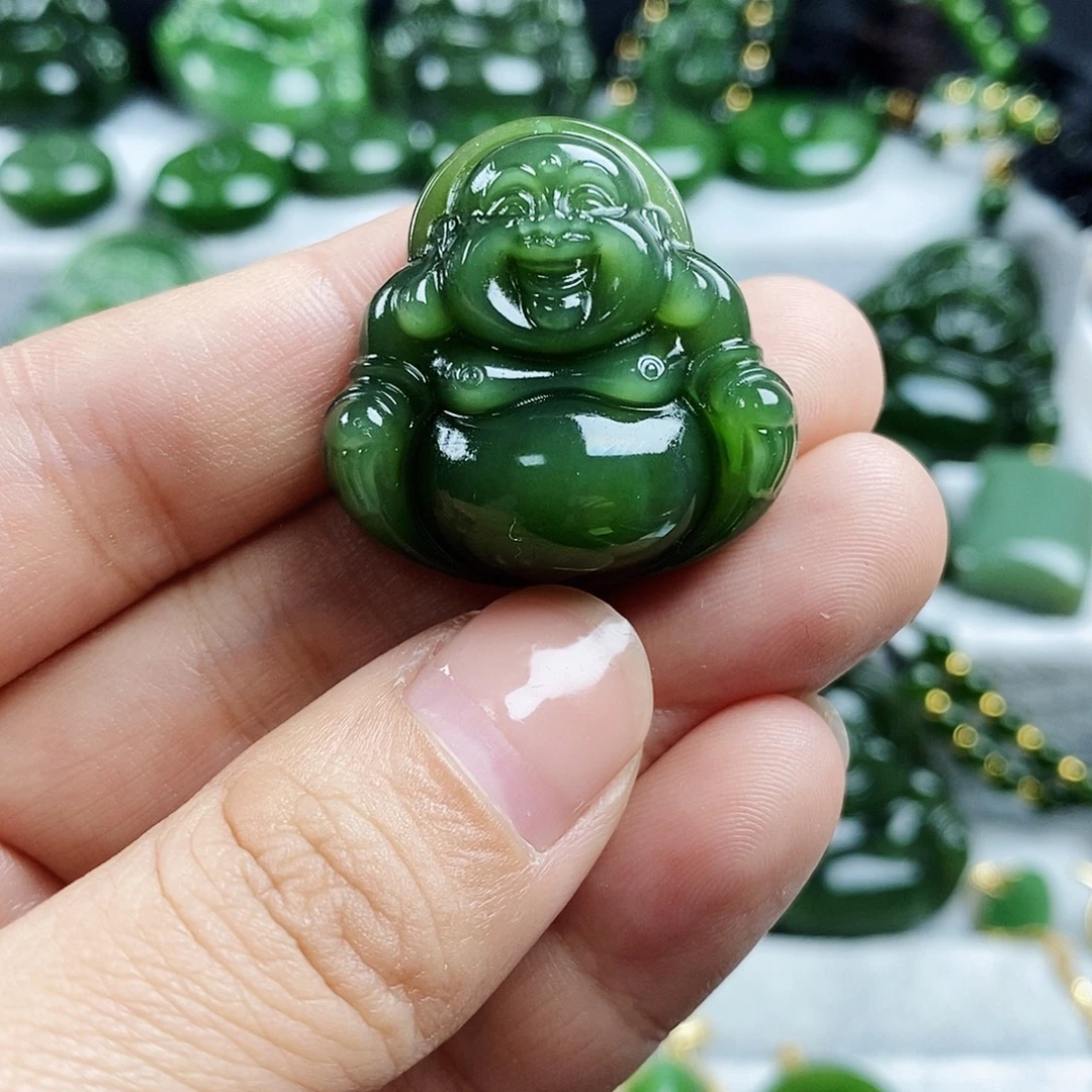 和田玉（碧玉）未镶嵌颈饰30mm