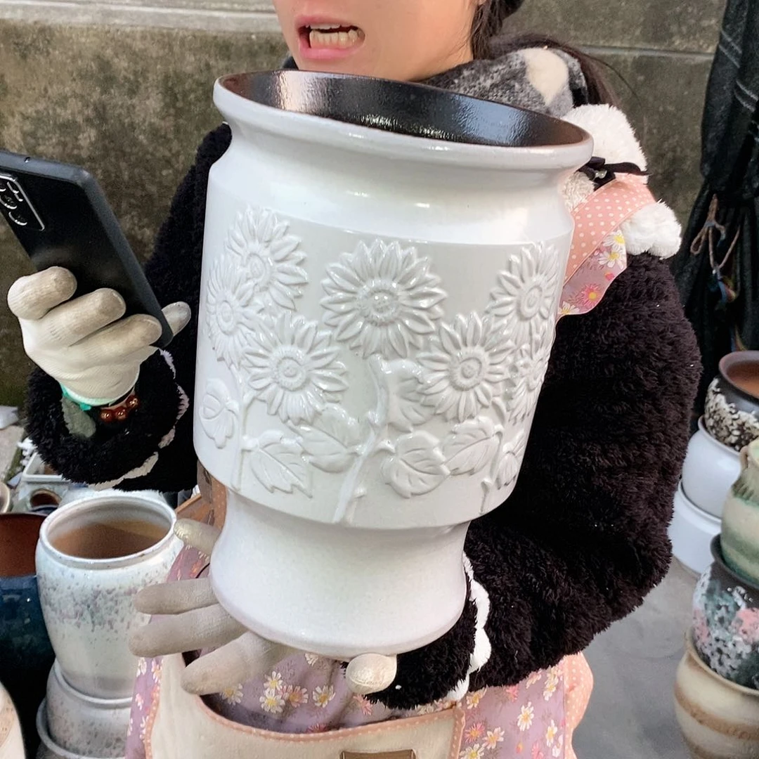 紫砂花盆正品口20高31