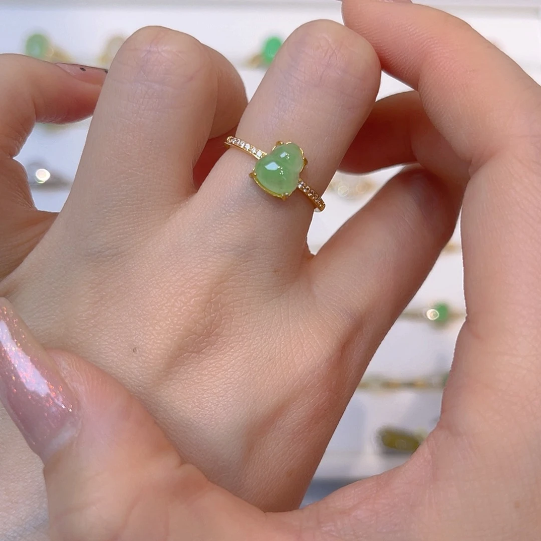 翡翠戒指银S925镶嵌