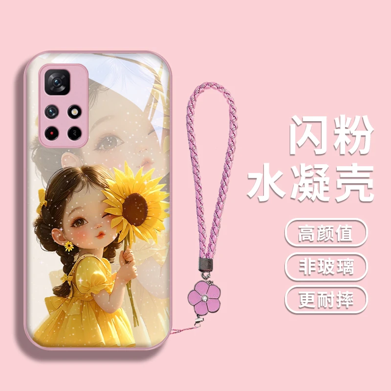 漫画女孩适用小米红米note11水凝手机壳note11pro+超萌壳note10p