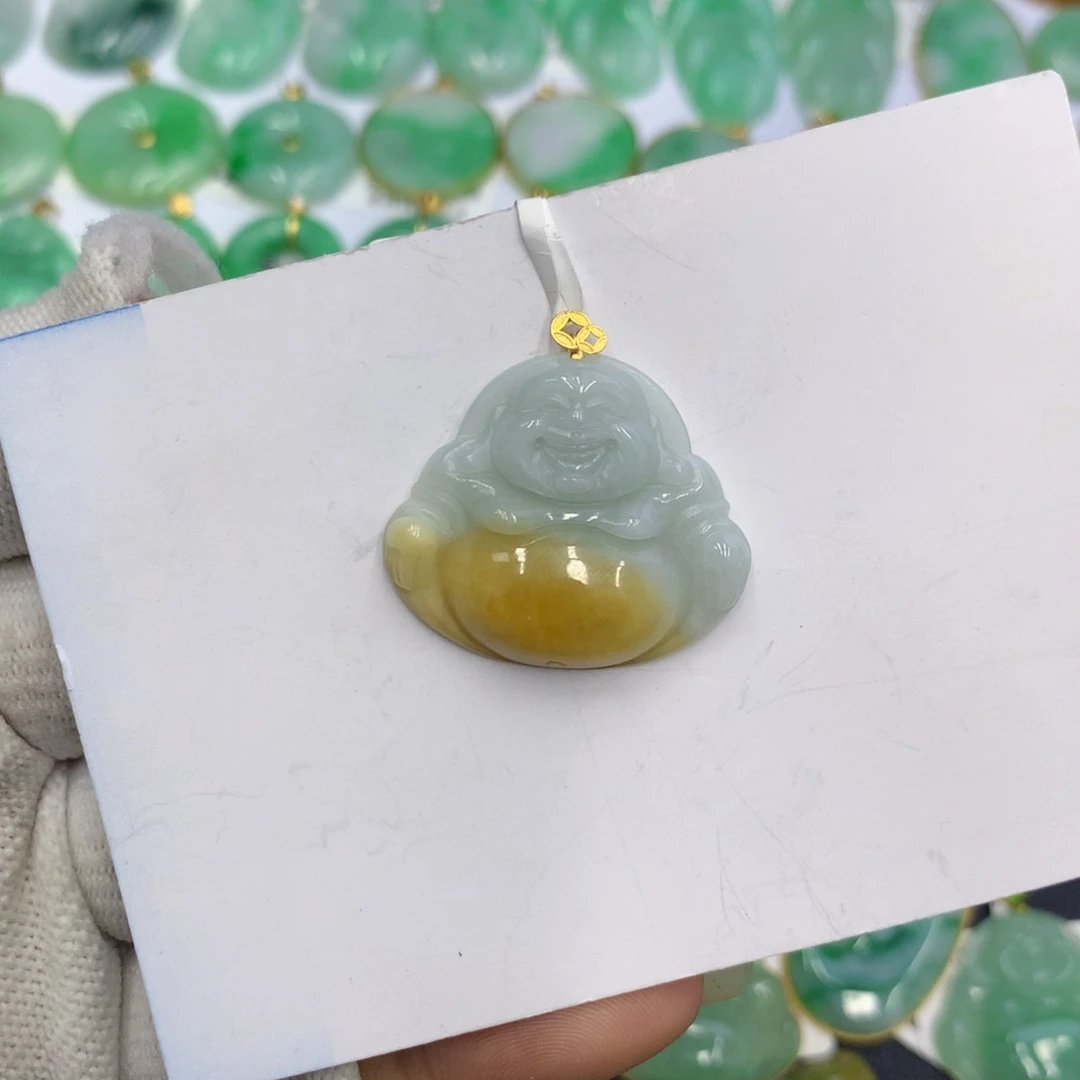 翡翠颈饰18K金镶嵌林*涵翡翠