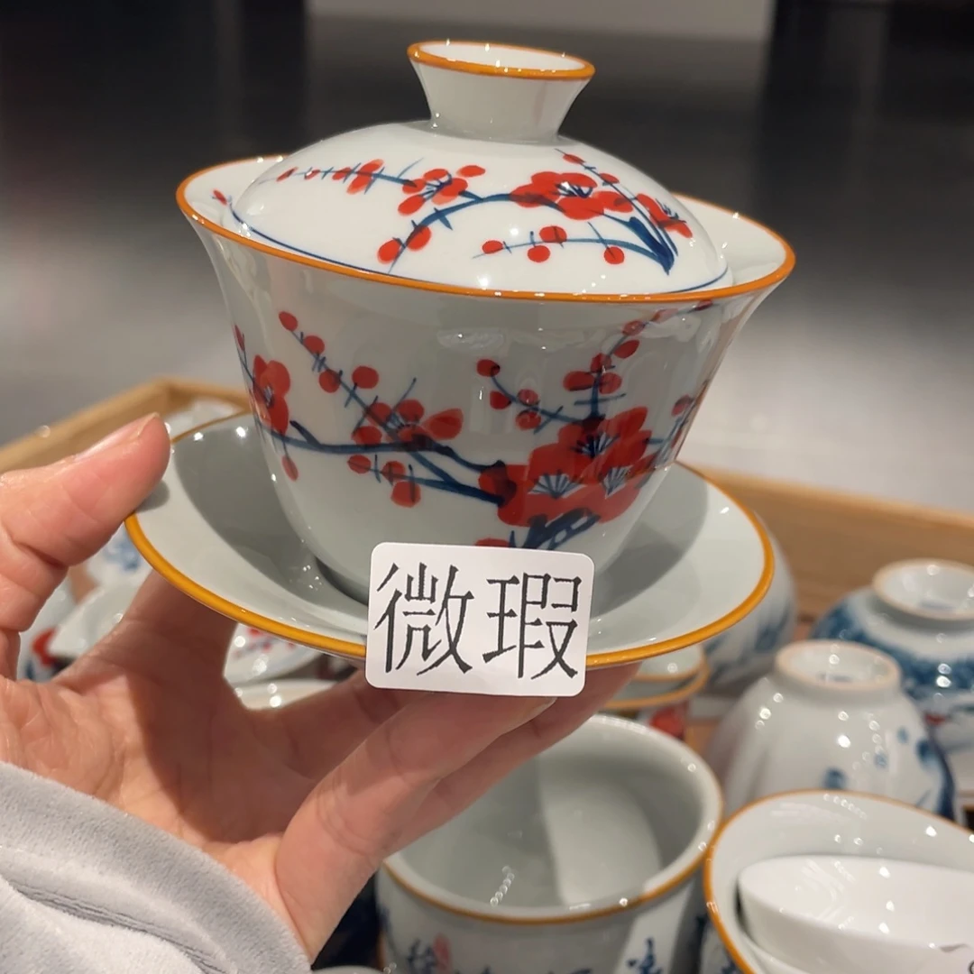 有瑕釉下彩纯手绘