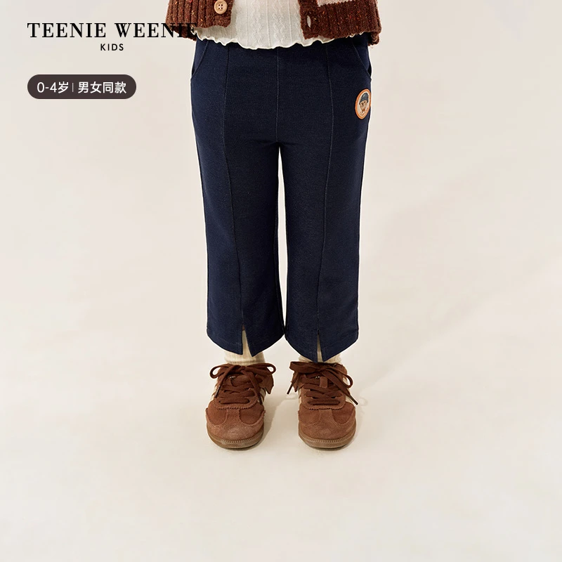 TeenieWeenieBaby小熊童装25年新秋季仿牛仔小喇叭裤T0TM257783N