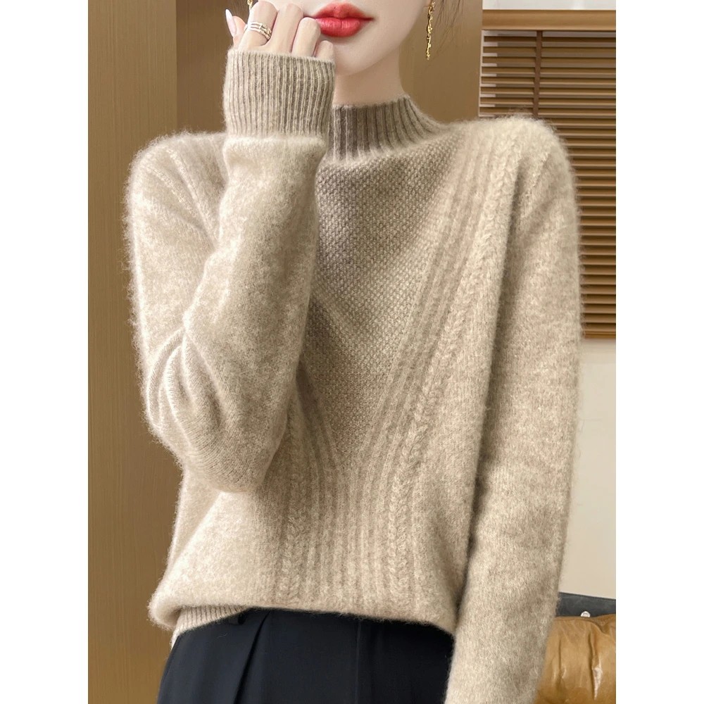ZHANGLIXI 秋冬气质女士【永恒之心】100%纯羊毛衫YM-QHNJRG-942