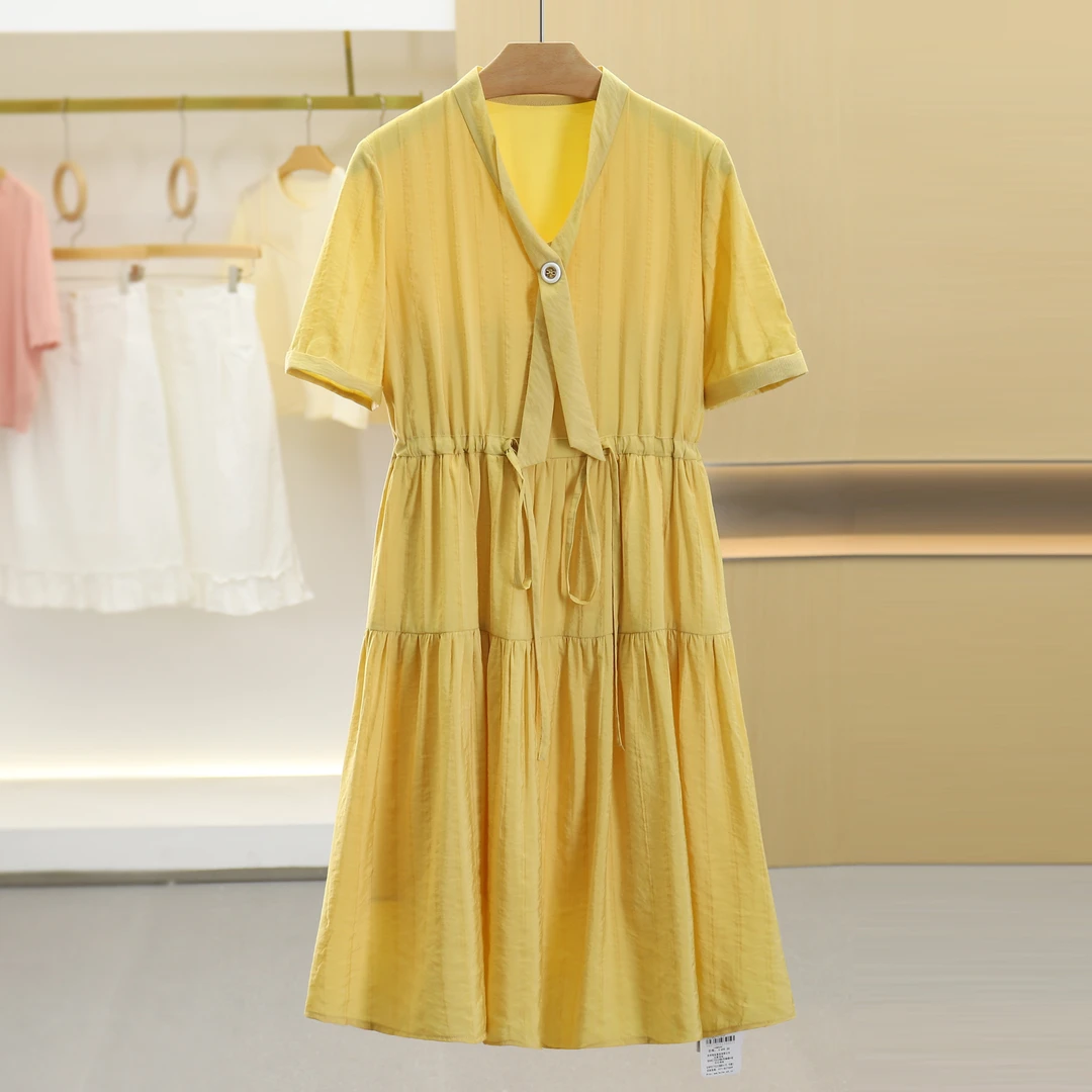 L1737-伍莎服饰云仓百搭时尚新款连衣裙夏季#VBH36L031