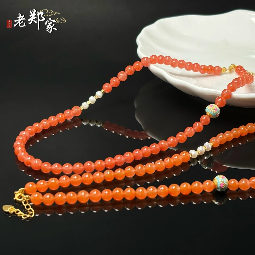 【老郑家】天然南红玛瑙DIY项链 多样性发1件 约5mm+