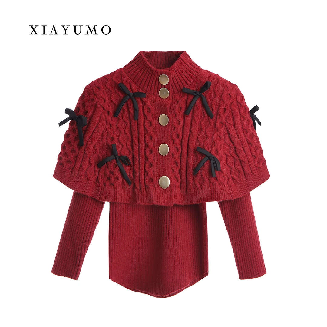 红色毛衣两件套DT80儿童新款上新暂用粉色开衫外套
