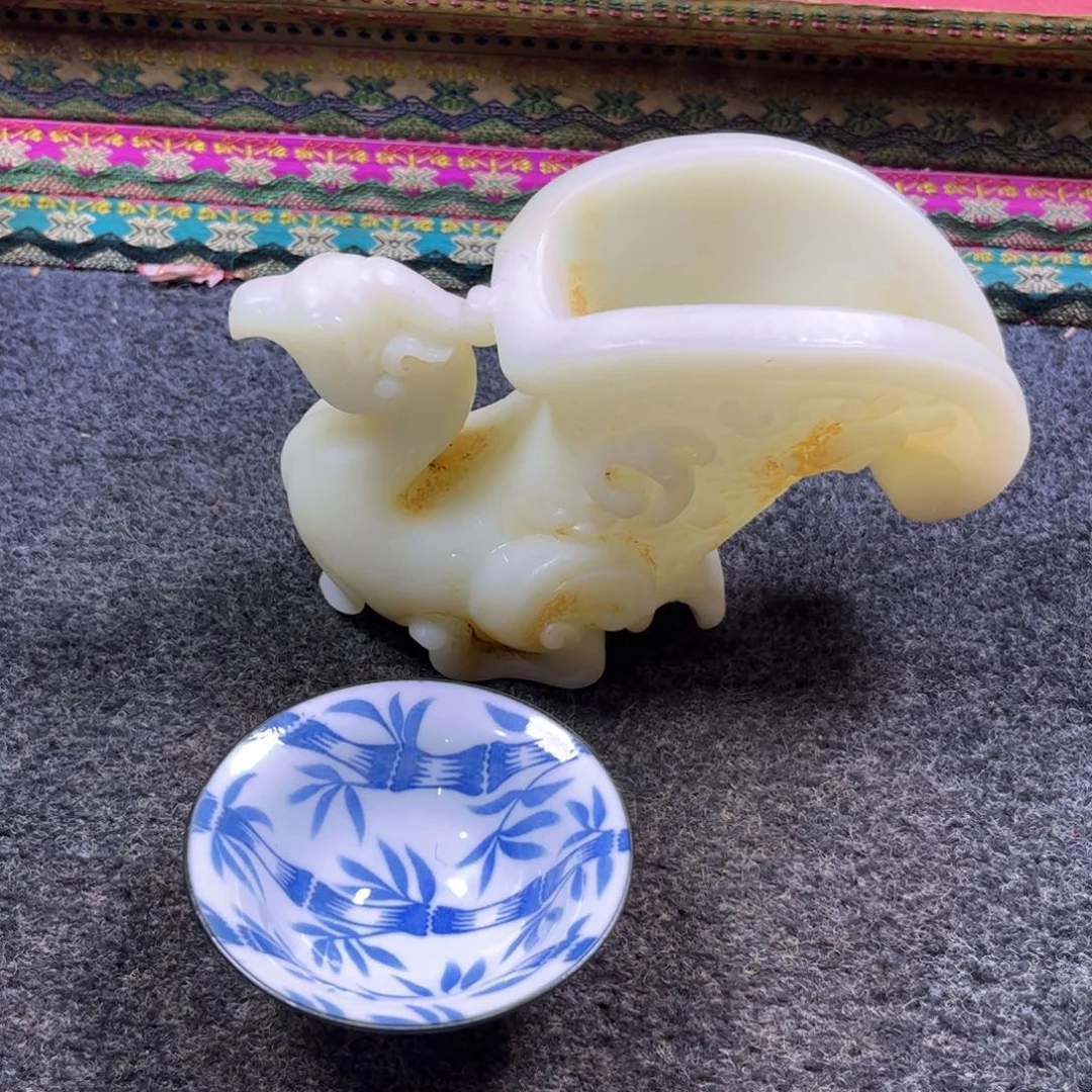 猎***狐瓷片精美手工瓷瓶
