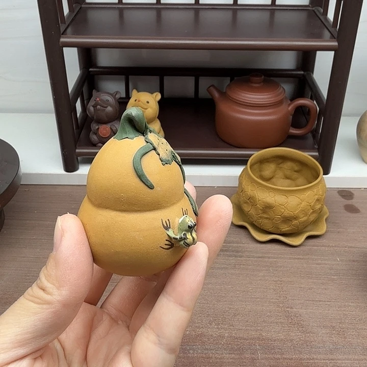 段泥茶案喷水茶宠