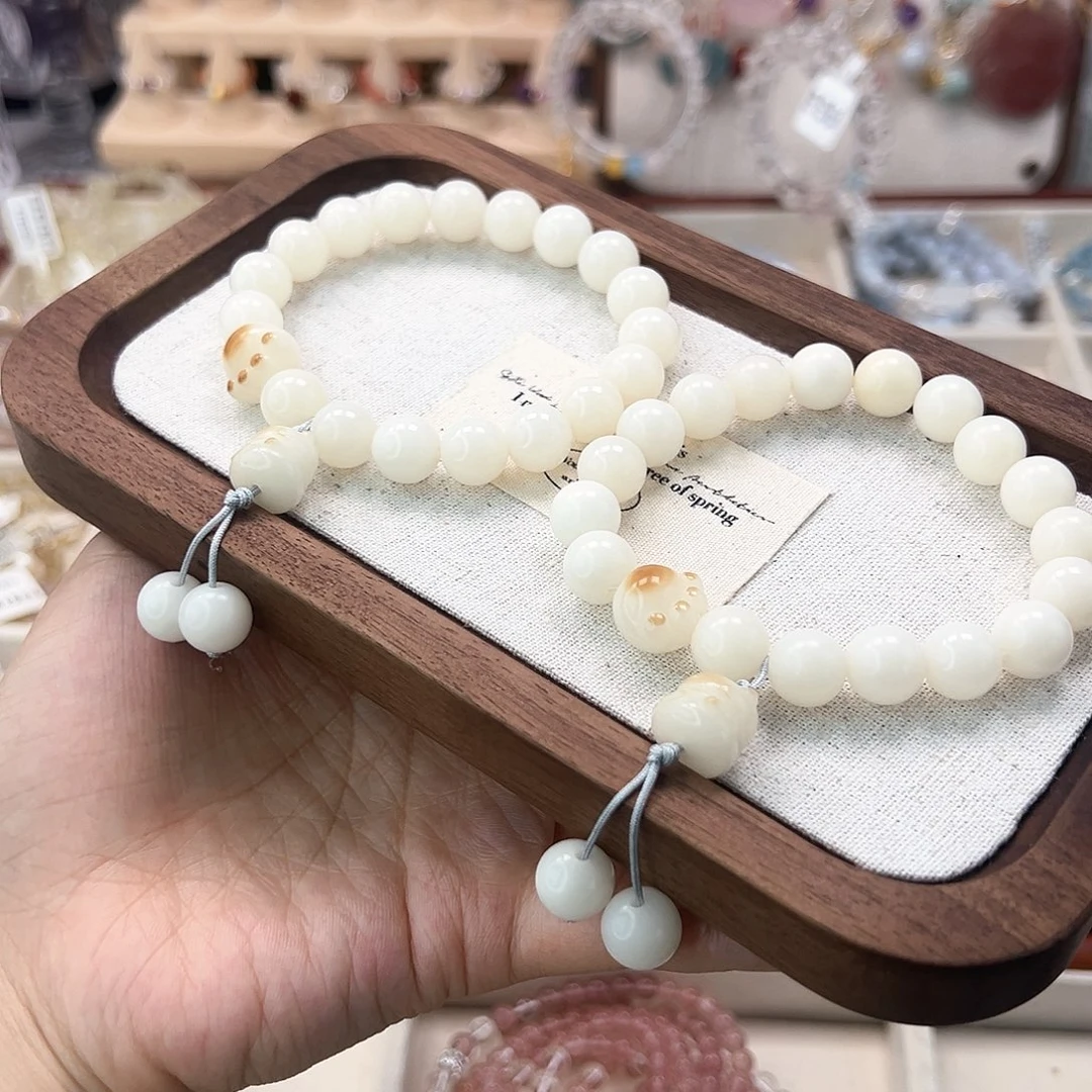 烟晶手链银S925镶嵌菩提