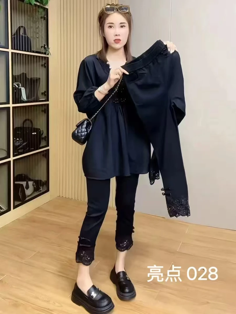 欧货国潮风盘扣纸皮裤女夏季薄款八分高腰烟管裤显瘦直筒裤面膜裤