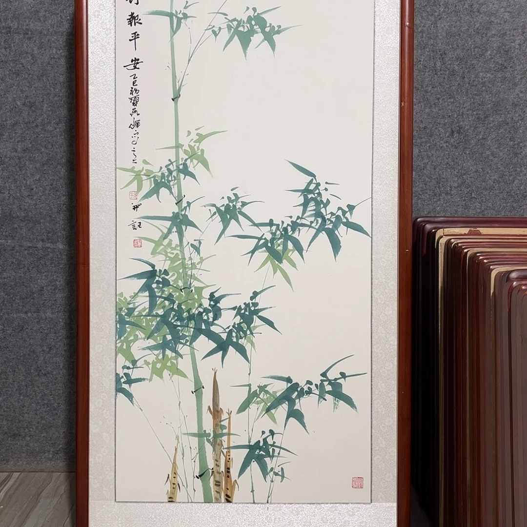 国画书画作品带框63×123