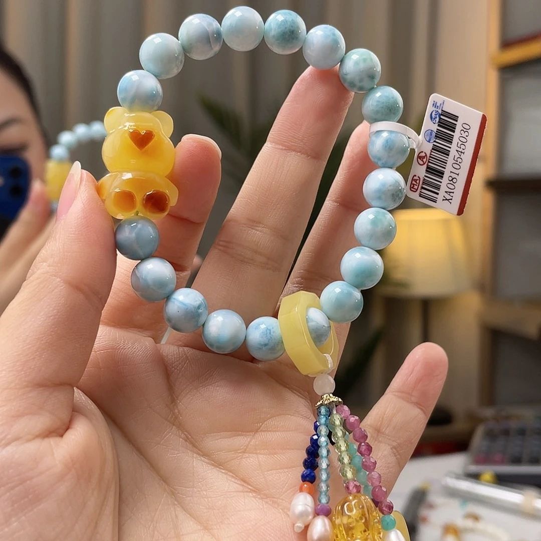 蜜蜡裸石未镶嵌蜜蜡手串