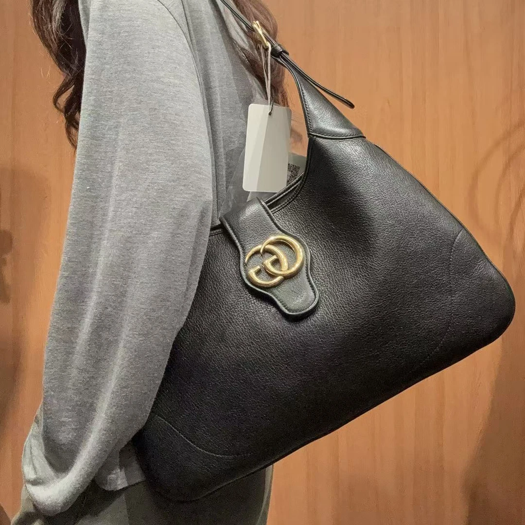 95新 GUCCI/古驰 【蕾】 7HP011 黑色单肩包