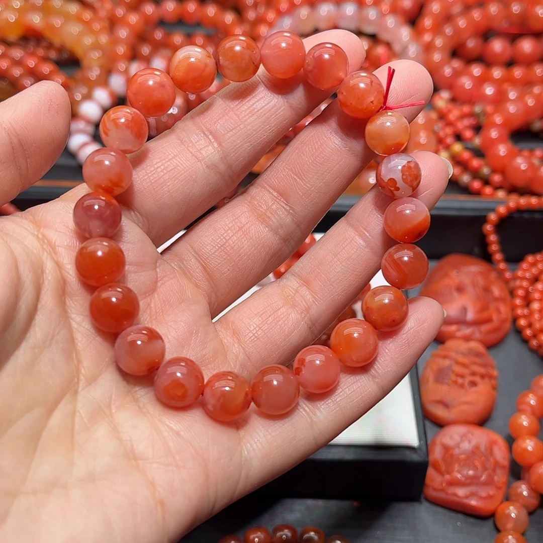 南红玛瑙手链未镶嵌