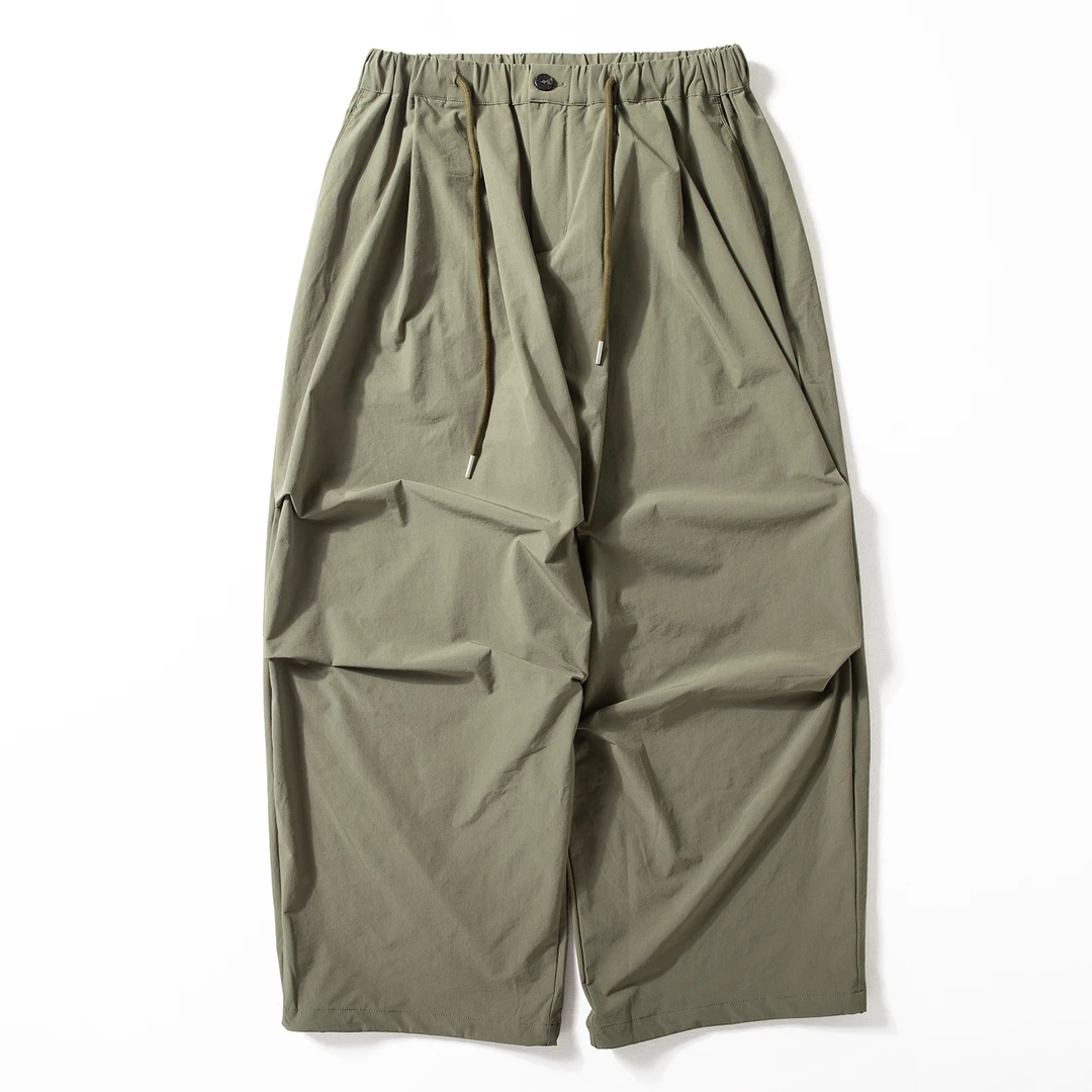 Enbi Simcotton伞兵裤男士夏轻薄透气速干长裤高街宽松阔腿休闲裤