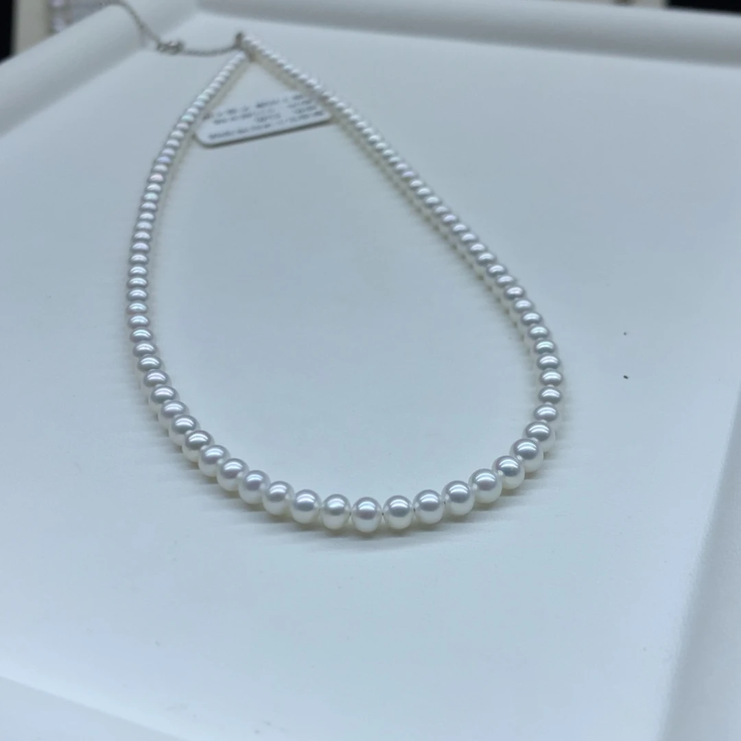 未镶嵌颈饰淡水珍珠4-4.5mn小米项链