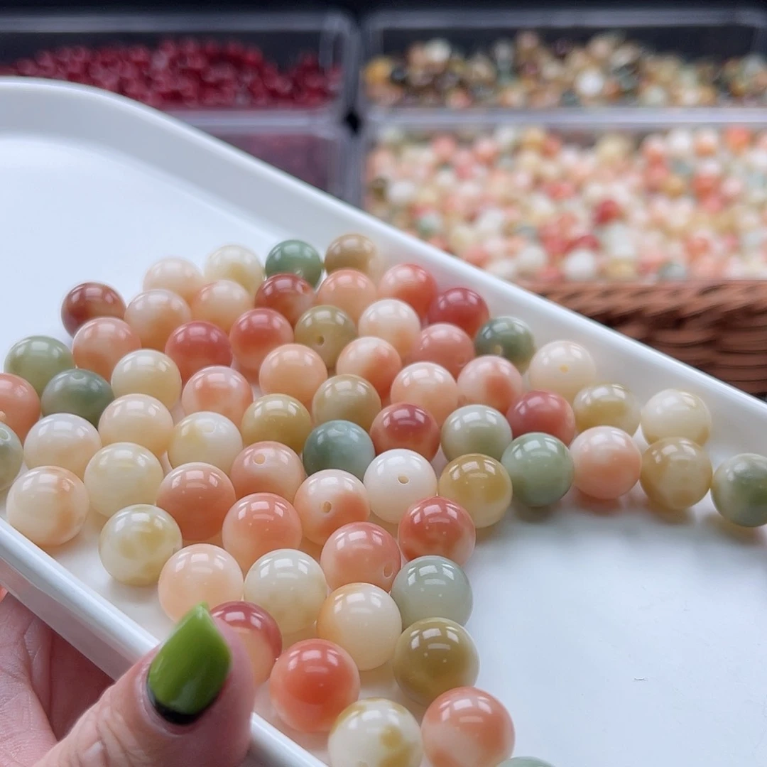 白玉菩提吊坠Q/12mm/100+10颗