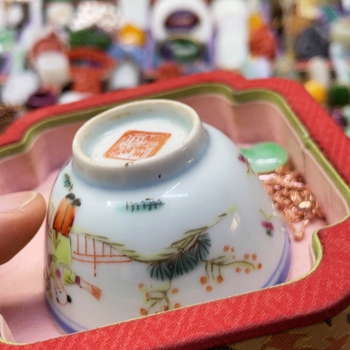 八***马青花手绘小主人杯子