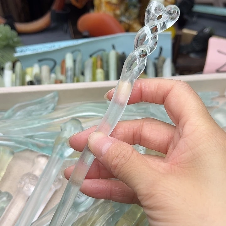 蛇纹石玉未镶嵌发簪
