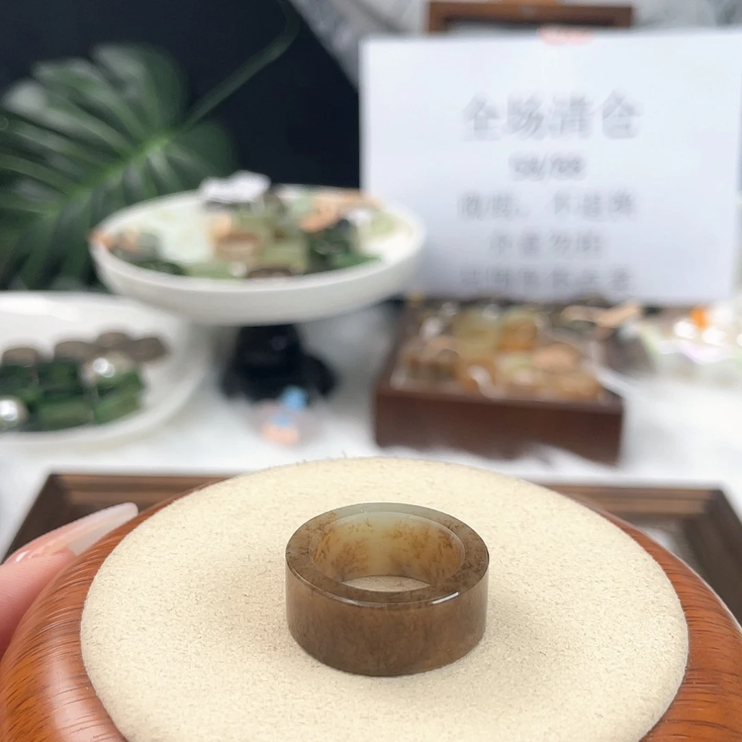 和田玉戒指未镶嵌z37糖花直切17.9不退货