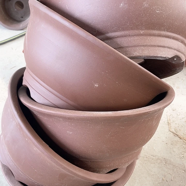 紫砂花盆已*置110-5微瑕32/14.5