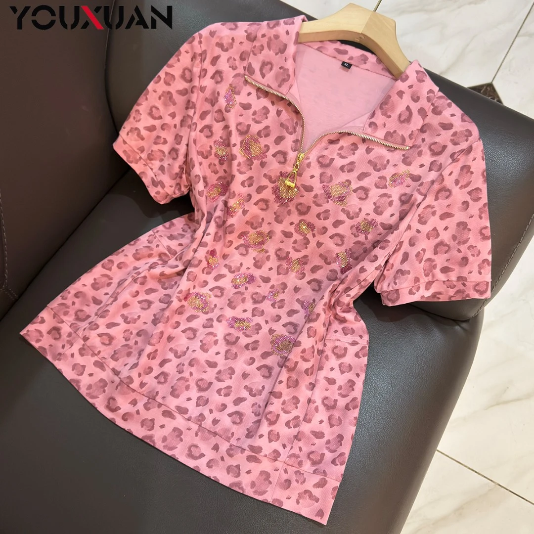 春夏季新品女士短袖立领休闲T恤上衣女装翻领时尚小衫卫衣29062