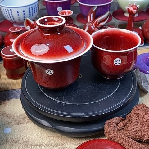 【闪购商品】李*慢景德镇名陶雅玩原矿郎红