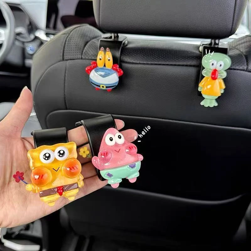 车载挂钩多功能可爱卡通汽车座椅背挂钩收纳车用挂式后排储物钩子