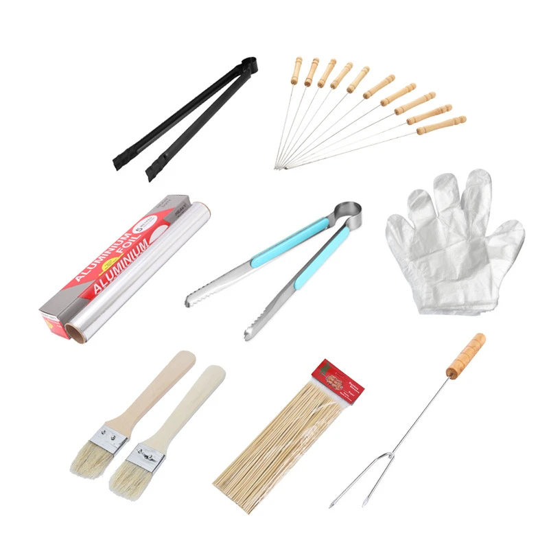 铂呐苓户外烧烤工具套装便携全套碳烤炉户外家商用配件烧烤8件套