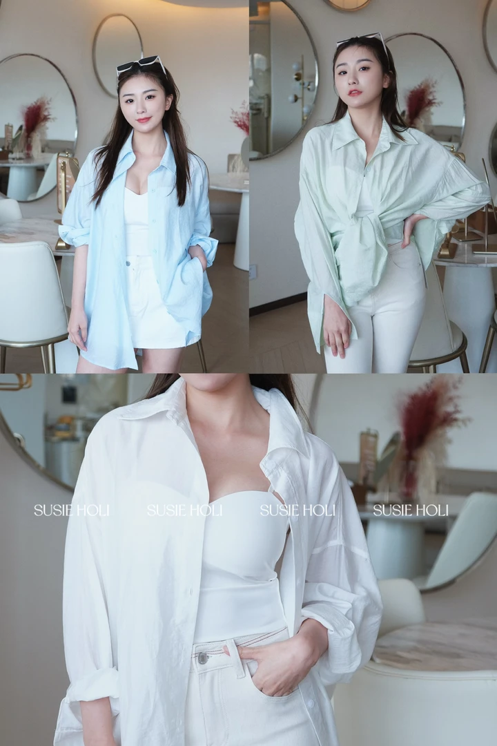 SUSIE HOLI 清爽一夏 常规百搭衬衫