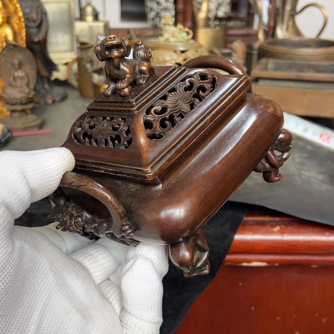 陈***亮铜器工艺品摆件香炉摆件