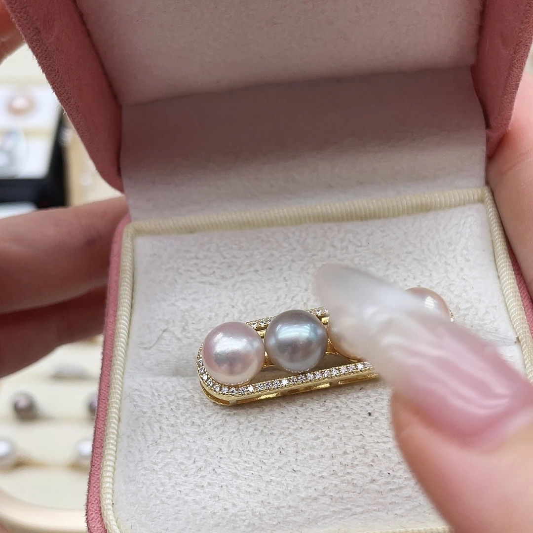 海水珍珠银S925镶嵌颈饰A16