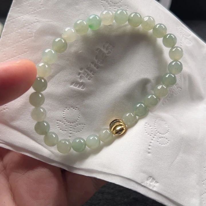 翡翠手链未镶嵌三金家福利品