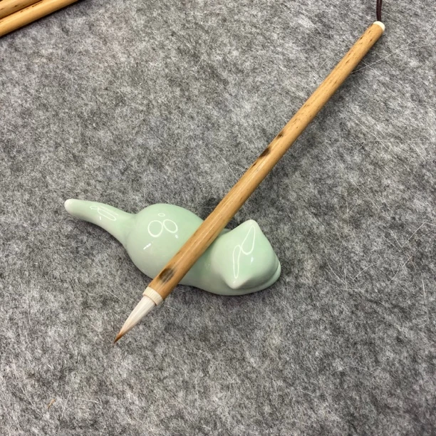 湘妃竹纯兼毫小楷：出锋：2.0cm 口径：0.5 蝇头 心经创作级毛笔