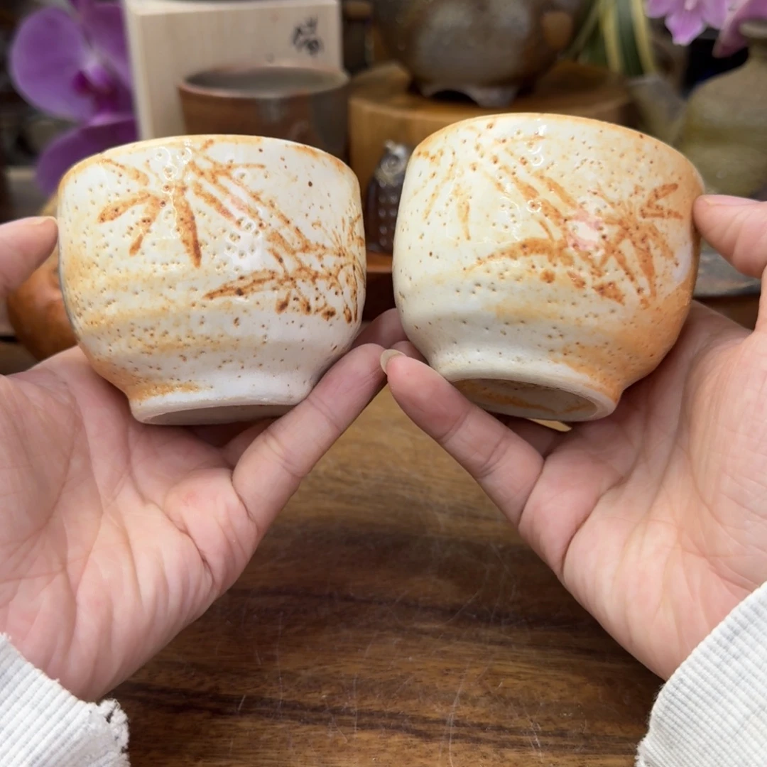 一***弛备前烧志野烧汤吞福利