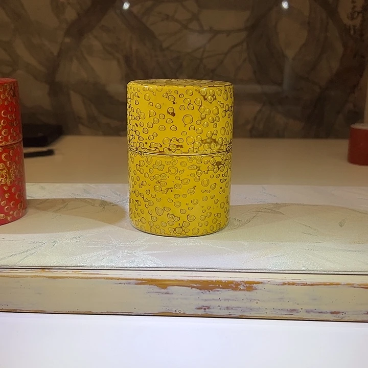 大漆工艺茶叶罐（黄）