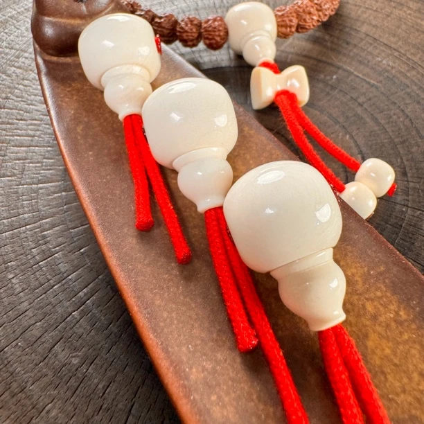 【福利福禄三通】天然猛犸象牙原生态冰料文玩三通配饰