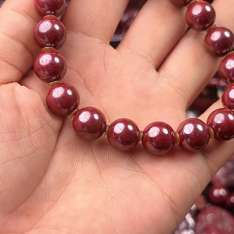 【闪购商品】天然辰砂秋*天然原矿朱砂珠子
