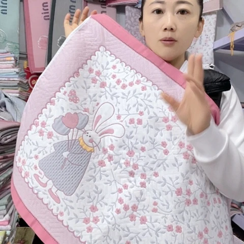 棉特价粉色花园兔