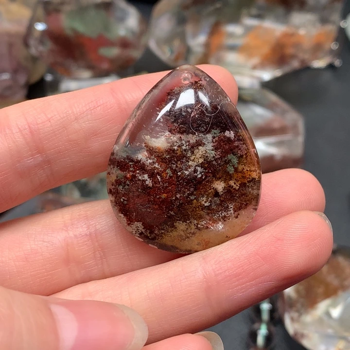 未镶嵌颈饰水晶鱼**蓝天然