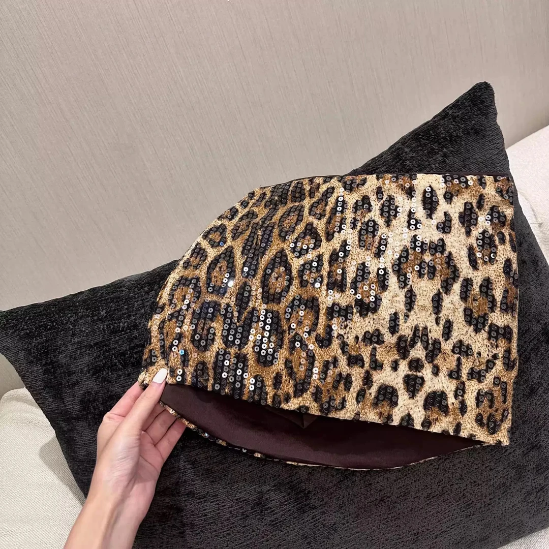 基础的神性感显瘦微微透半袖打底衫上衣豹纹半裙8659