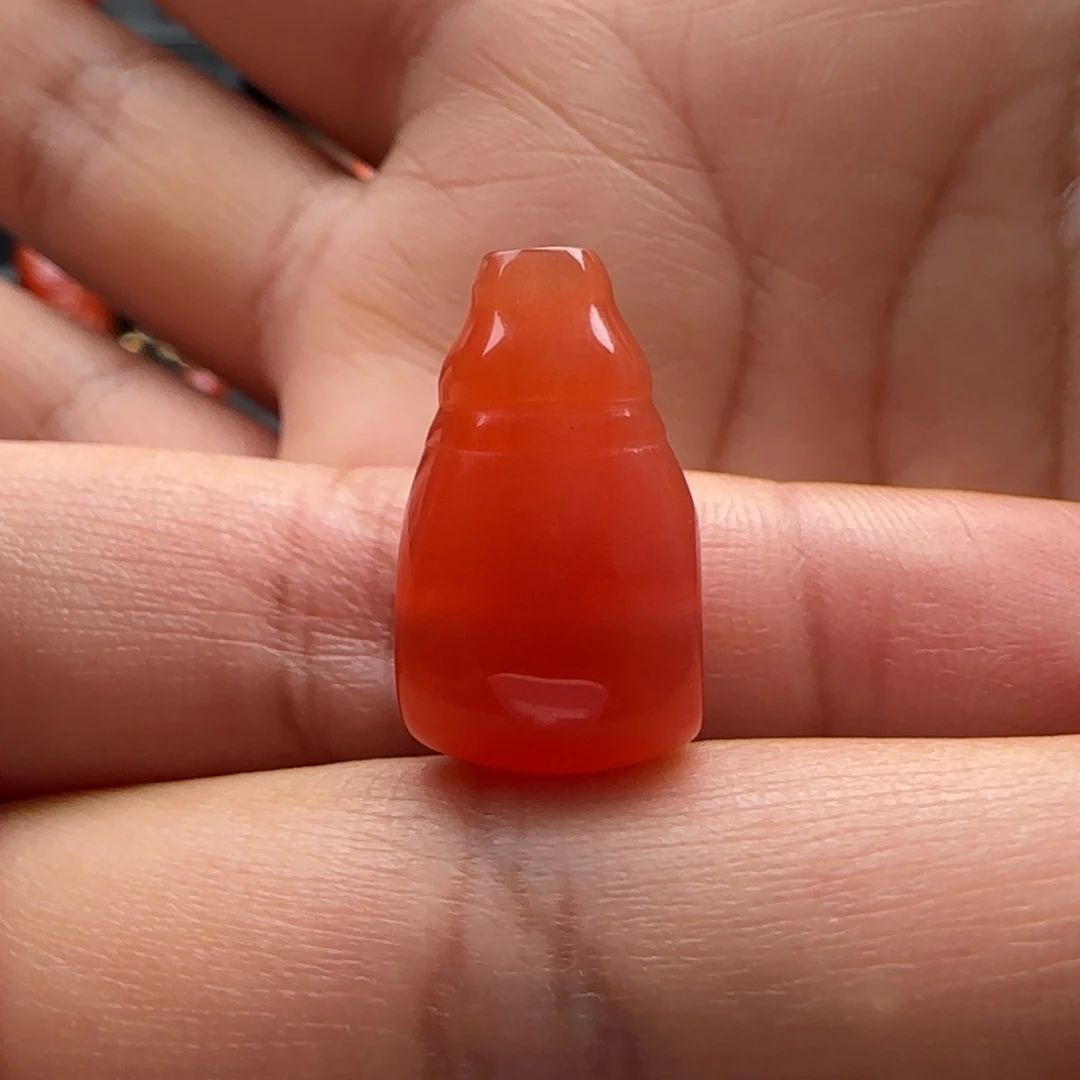 南红玛瑙未镶嵌三通11.9白纹