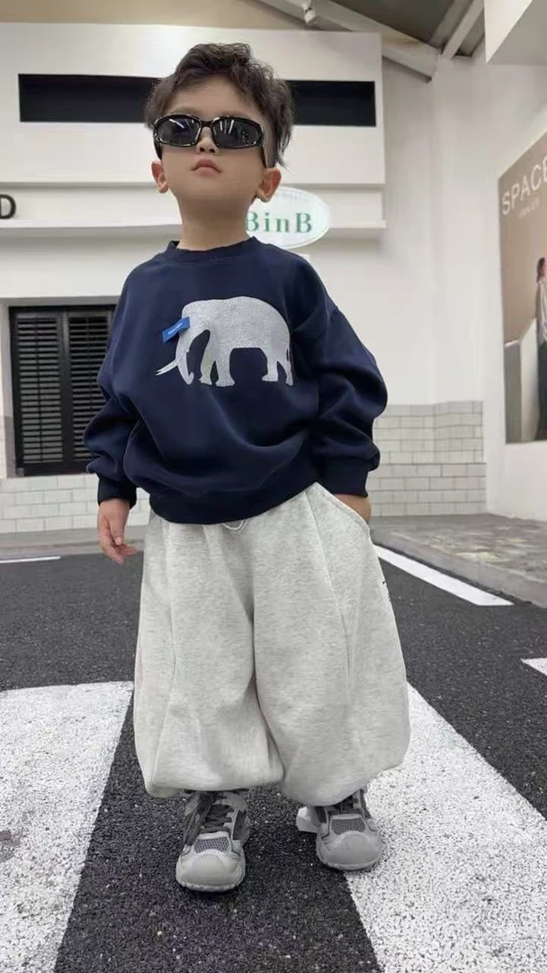 【棉逗熊品牌】男童韩版秋季休闲中大童百搭裤子-16362