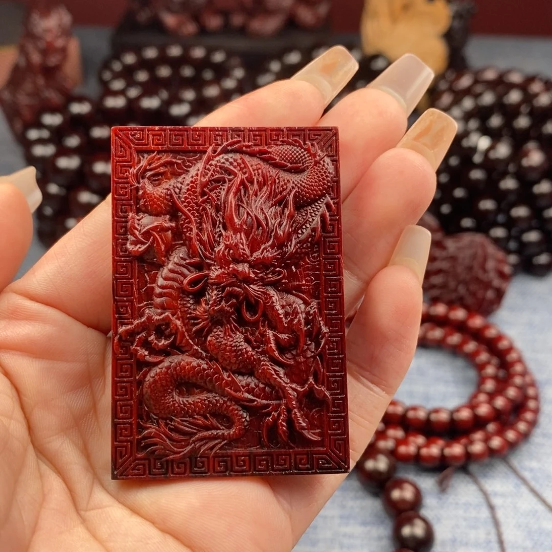 小叶紫檀手串/手链龙牌