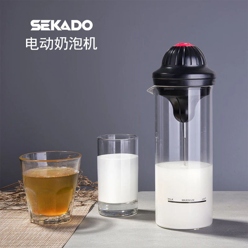 SEKADO电动奶泡机家用商用打蛋器咖啡牛奶打发搅拌器奶泡绵密防溅
