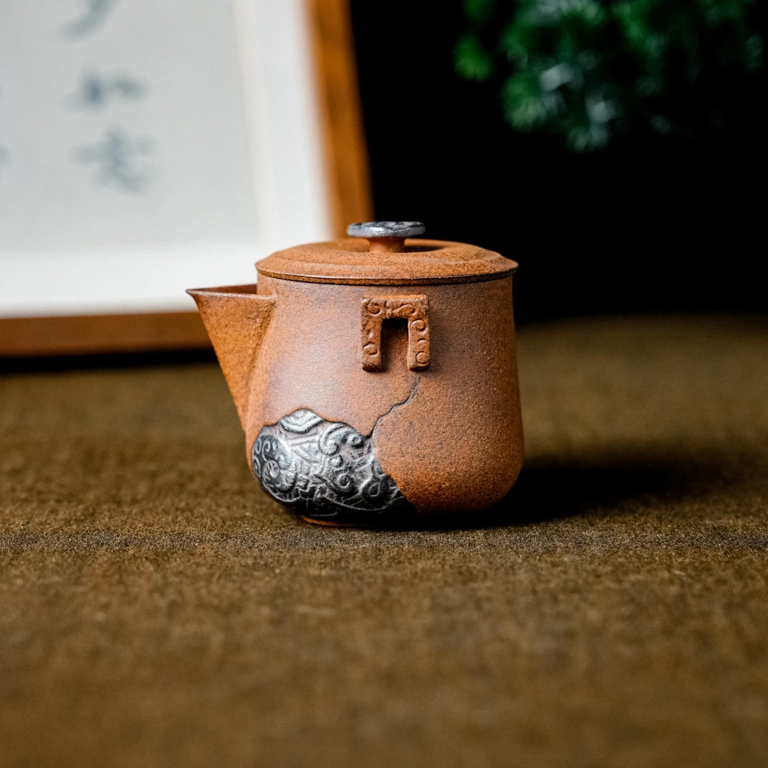 【灰念】老岩泥双龙壶（Q1441）容量80CC